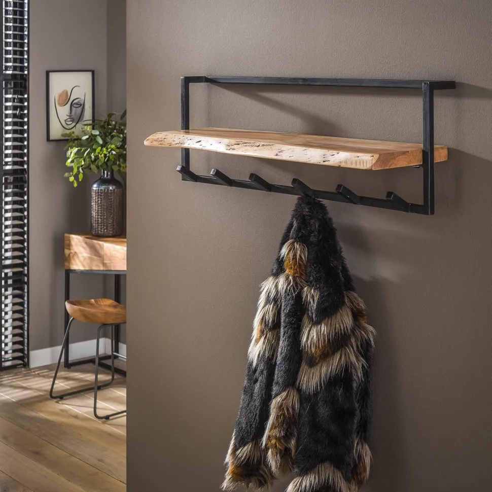 Kapstok Mitchell Massief acaciahout, met 6 haken