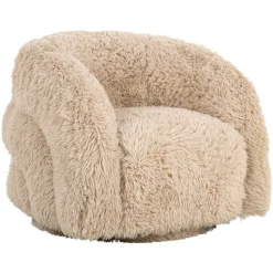 Kids Draaifauteuil Lenny Fluffy, kleur Zand