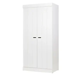 Kledingkast Connect 195 x 94cm, 2 deuren, kleur Wit