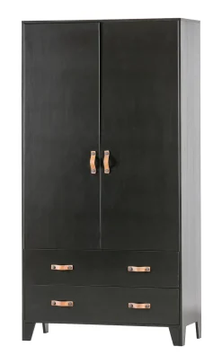 Kledingkast Dian 180 x 94cm, kleur Diep Zwart