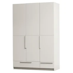 Kledingkast Pure Grenenhout, 3-deurs, kleur Dust