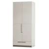 Kledingkast Pure Grenenhout, 2-deurs, kleur Dust