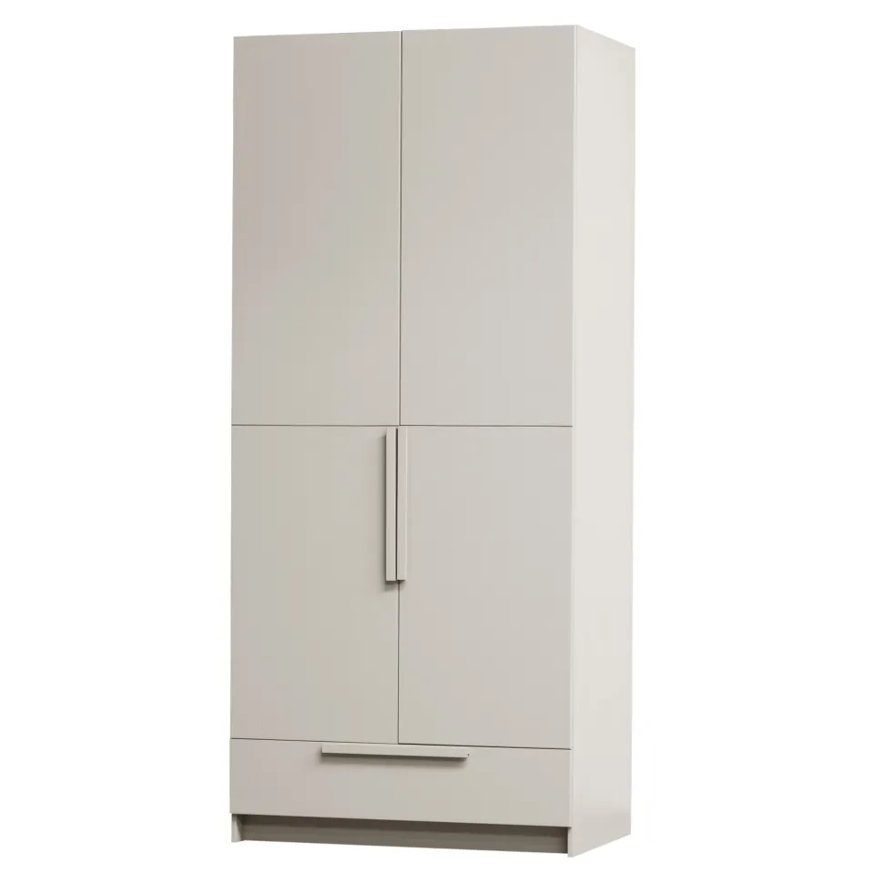 Kledingkast Pure Grenenhout, 2-deurs, kleur Dust