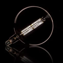 Kooldraadlamp Bol XXL Ø20cm, LED E27 / 8W, Smoke grey, dimbaar