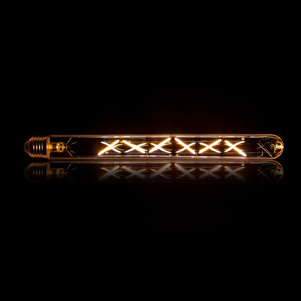 Kooldraadlamp Buis 30cm E27 LED 4W goldline , dimbaar