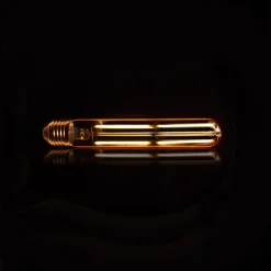 Kooldraadlamp Buis 18,5cm, LED E27 4W, kleur Amber, dimbaar