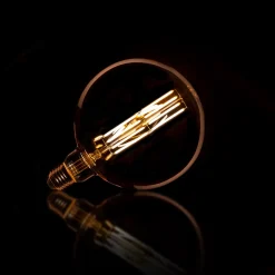 Kooldraadlamp LED Bol Ø15cm, Amberkleurig, Dimbaar