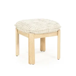 Kruk Lottie Geweven stof en eikenhout