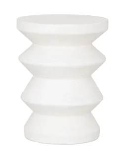 Krukje Zig Zag Cement, 34cm, kleur Wit