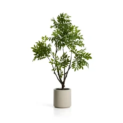 Kunstplant Rhus Incl. witte pot, 185cm