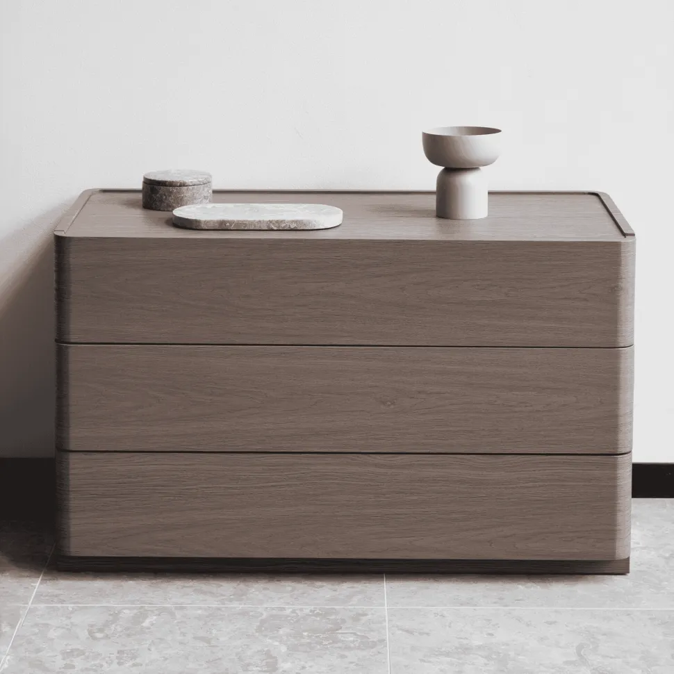 Ladekast / Dressoir Lotte Met 3 laden, 100cm, kleur Mocca