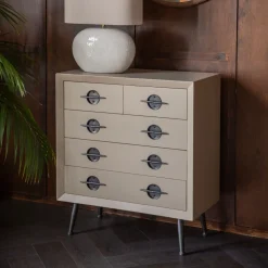 Ladekast Edson Rubberhout, Met 5 laden