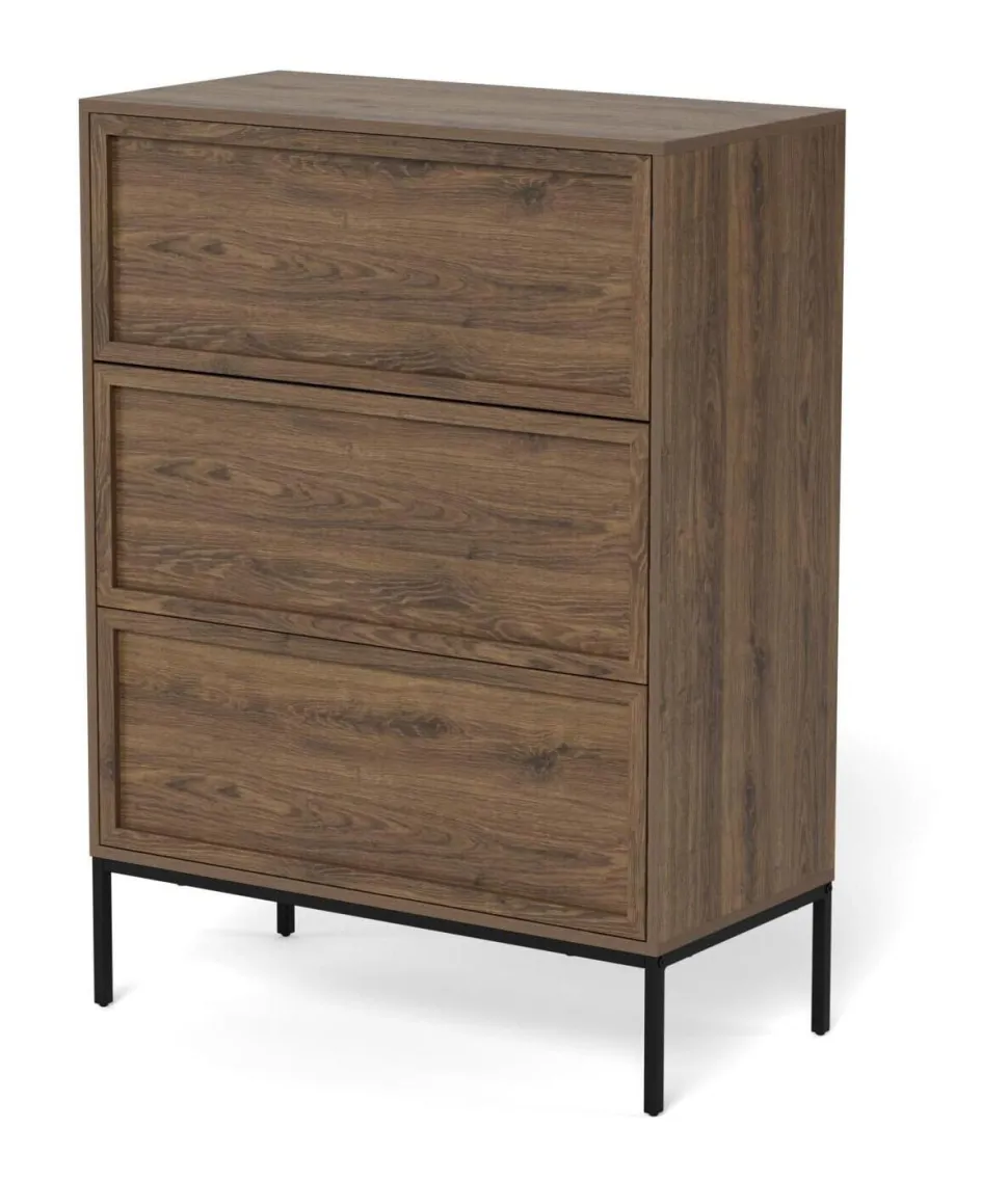 Ladekast Nakea Eikenlook, Met 3 laden