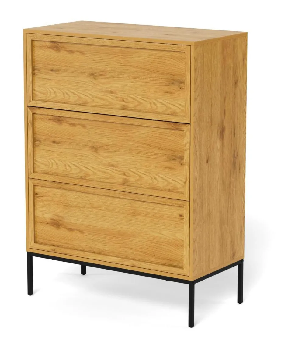 Ladekast Nakea Eikenlook, Met 3 laden