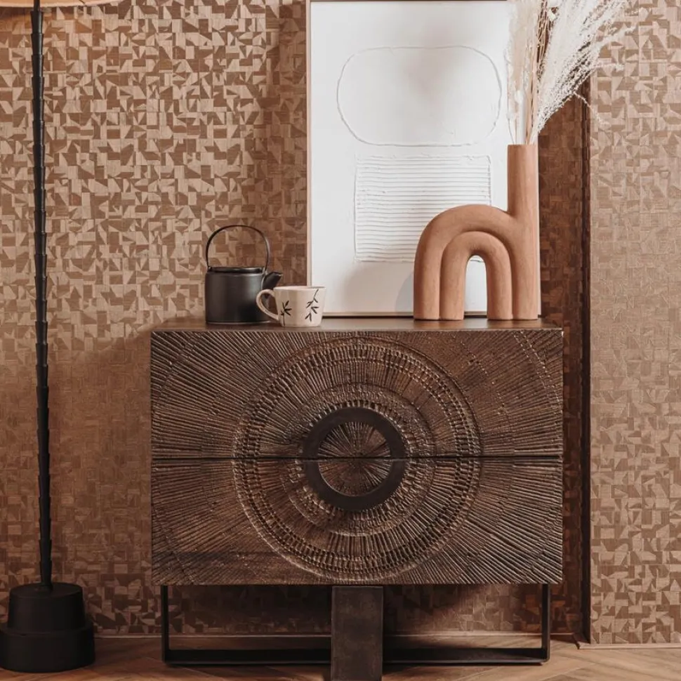 Ladekast Padua Mangohout, Met 2 laden