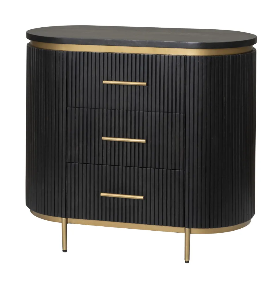 Ladekast Rivello Mangohout, 80 x 90cm