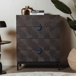 Ladekast San Marino Eiken, Met 4 laden