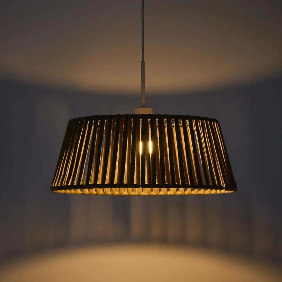 Lampenkap Aldet Plat Geweven touw, 46cm