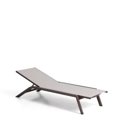 Ligbed Capraia Textileen, kleur Taupe