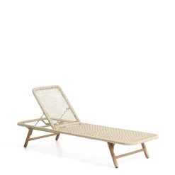 Ligbed Dandara Acaciahout en touw, kleur Ecru