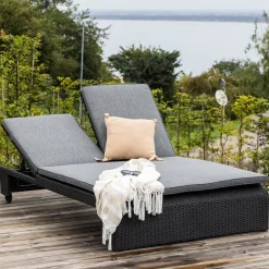 Ligbed Kha 2-persoons, kleur Zwart