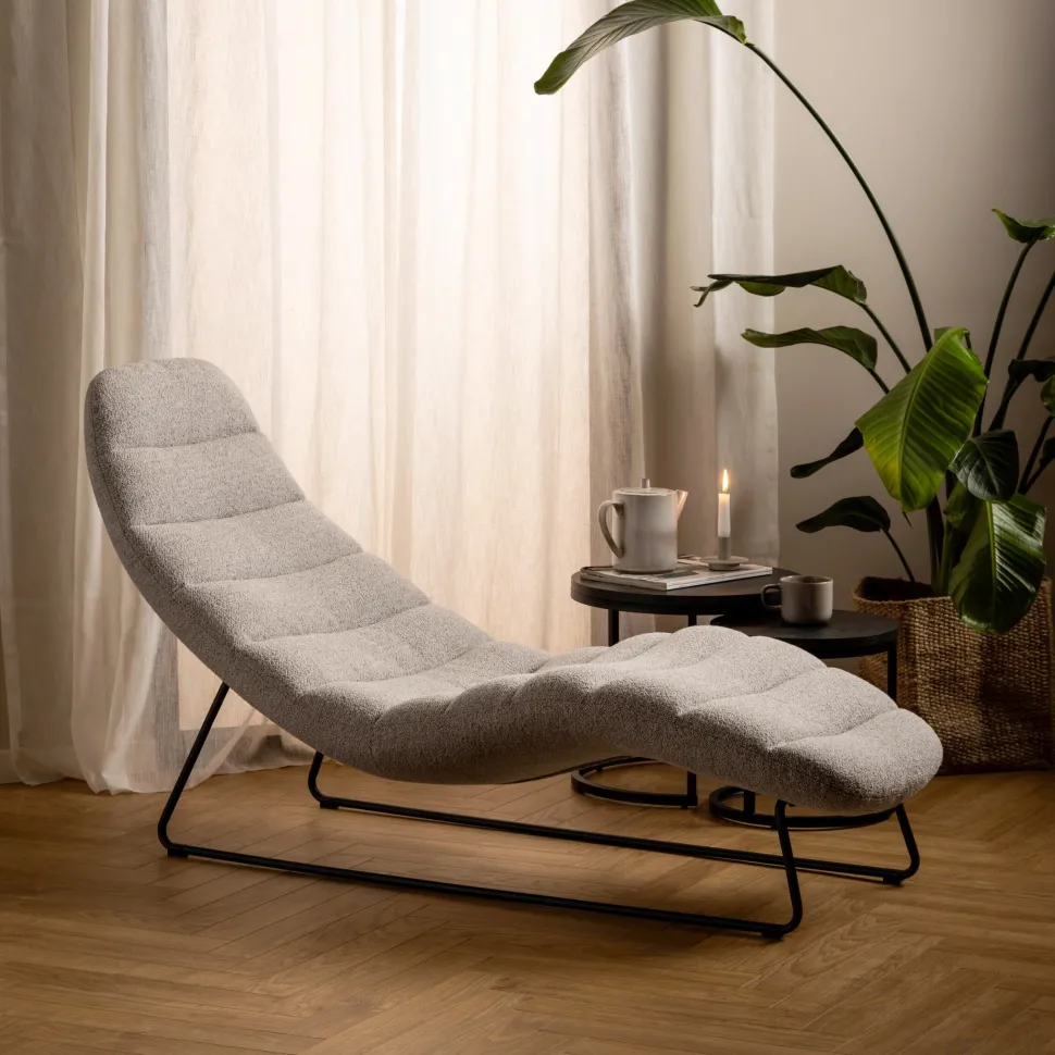 Lounge Fauteuil Tiago Bouclé, kleur Beige