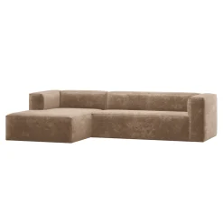 Loungebank Bean 305cm, Chenille, kleur Taupe