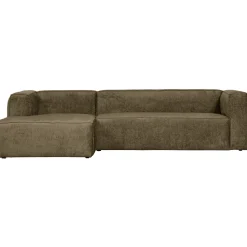 Loungebank Bean Structure Velvet, kleur Moss