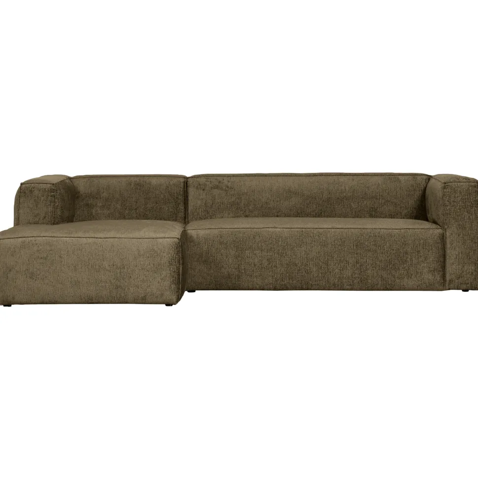 Loungebank Bean Structure Velvet, kleur Moss