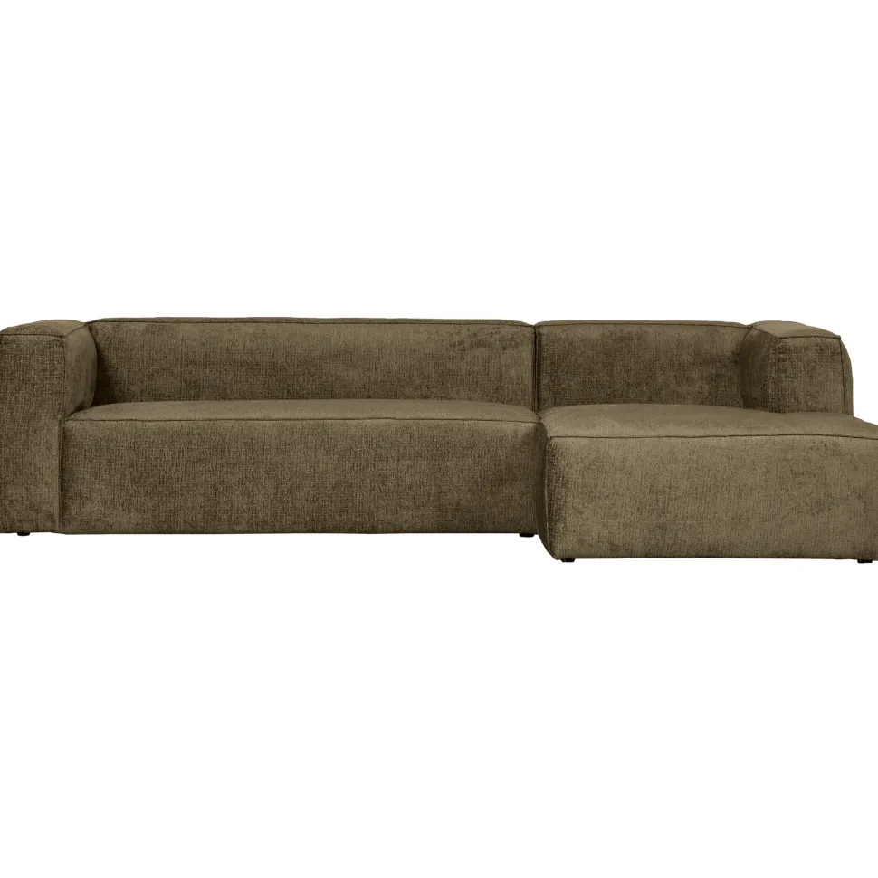 Loungebank Bean Structure Velvet, kleur Moss