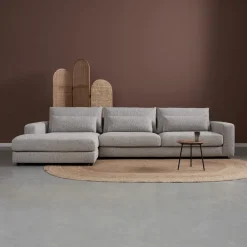 Loungebank Como 332cm, Bouclé, kleur Grijs