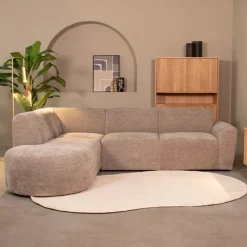 Loungebank Espen Elite stof, kleur Stone