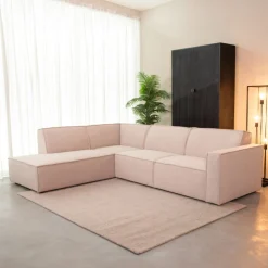 Loungebank Kay Bouclé, 283cm, kleur Naturel