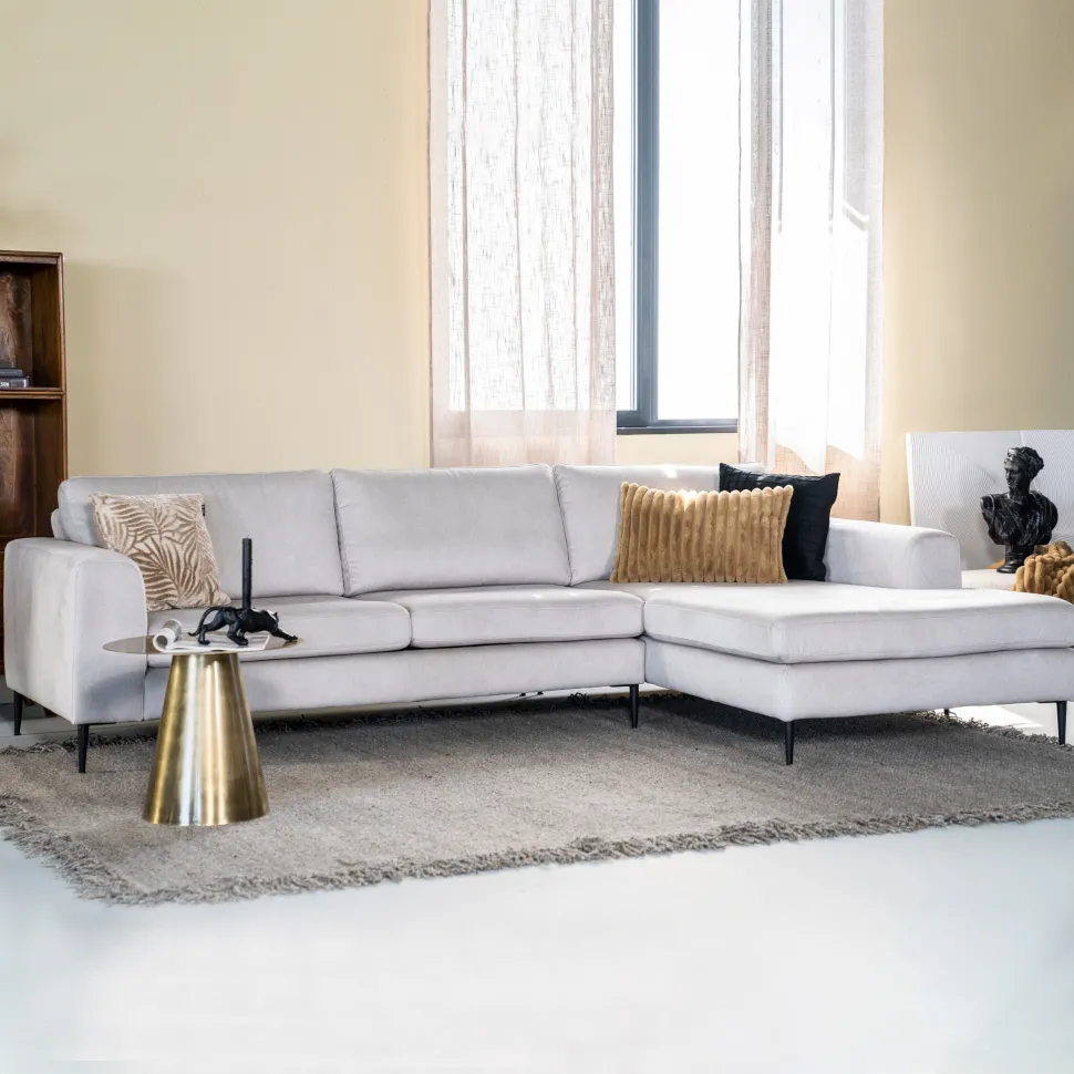 Loungebank Kirsten Rib, kleur Concrete