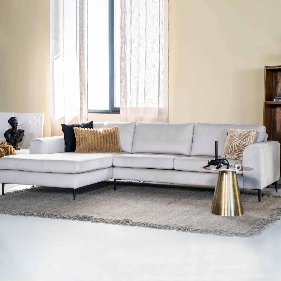 Loungebank Kirsten Rib, kleur Concrete