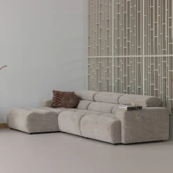 Loungebank Novi Geweven melange stof, kleur Naturel