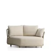 Loungebank Osani Ronde module, kleur Ecru/Taupe