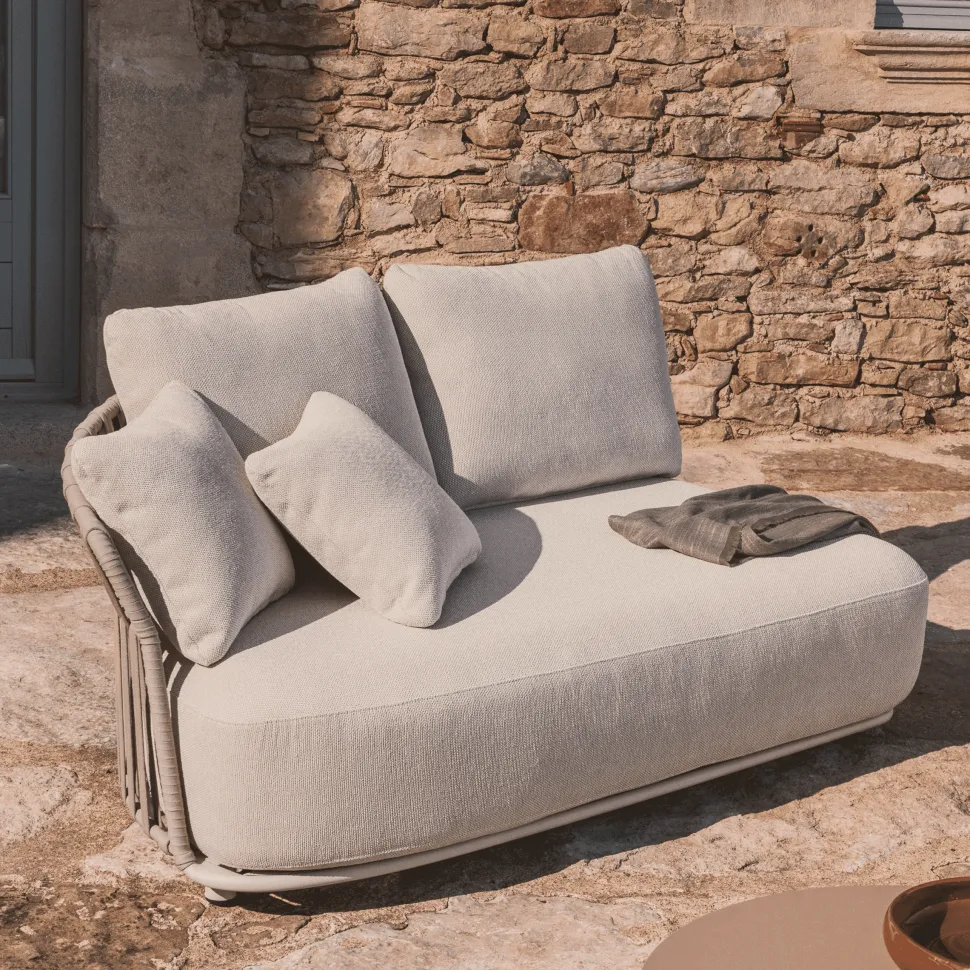 Loungebank Osani 2-zits module, kleur Beige/Taupe