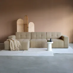 Loungebank Wave 305cm, kleur Bruin