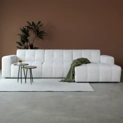 Loungebank Wave 305cm, kleur Off White