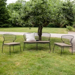 Loungeset Daman Met bank en 2 loungestoelen, kleur Zand