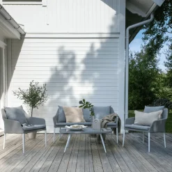 Loungeset Felica Met bank, 2 loungestoelen en tafel