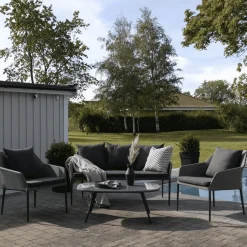 Loungeset Felica Met bank, 2 loungestoelen en tafel