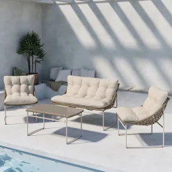 Loungeset Ingo Met bank, 2 loungestoelen en tafel