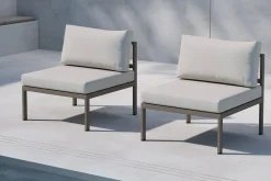 Loungeset Lasheka Middenmodule, kleur Beige/Bruin