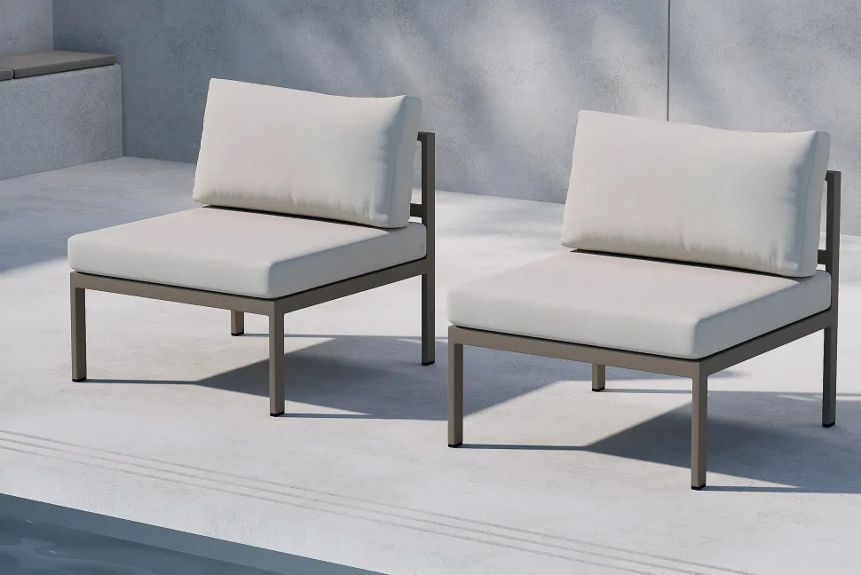 Loungeset Lasheka Middenmodule, kleur Beige/Bruin