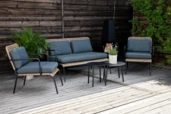 Loungeset Leontyne Met bank, 2 stoelen en tafels
