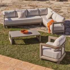 Loungeset Nerano Met 5-zits hoekbank, fauteuil en salontafel