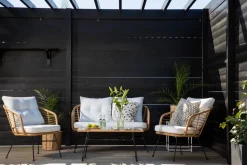 Loungeset Samantah Met bank, 2 stoelen en tafel