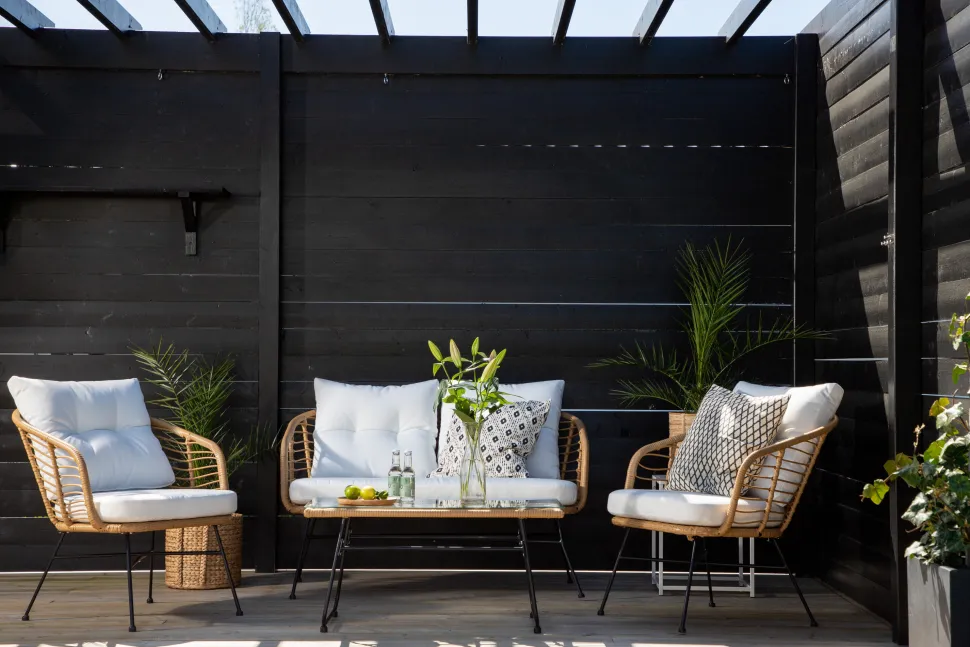 Loungeset Samantah Met bank, 2 stoelen en tafel